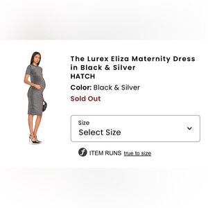Hatch Lurex Eliza Dress in Shimmering Black and Silver